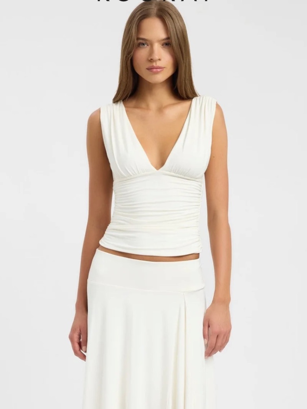 Kookai women's solis top cream white
